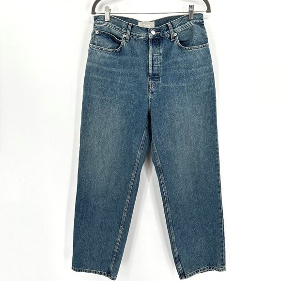 Everlane The 90's Way High Rise Button Fly Organic Cotton Denim 31 Long Jeans - Picture 2 of 7